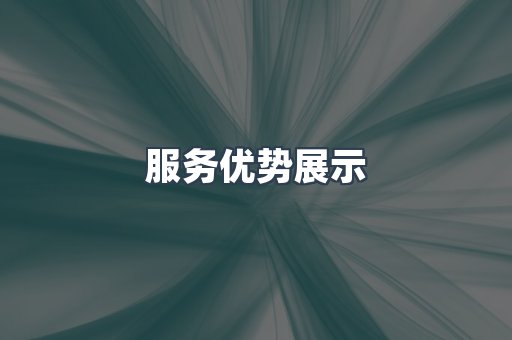 服务优势展示